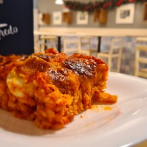 Riso al forno con salsiccia e provola